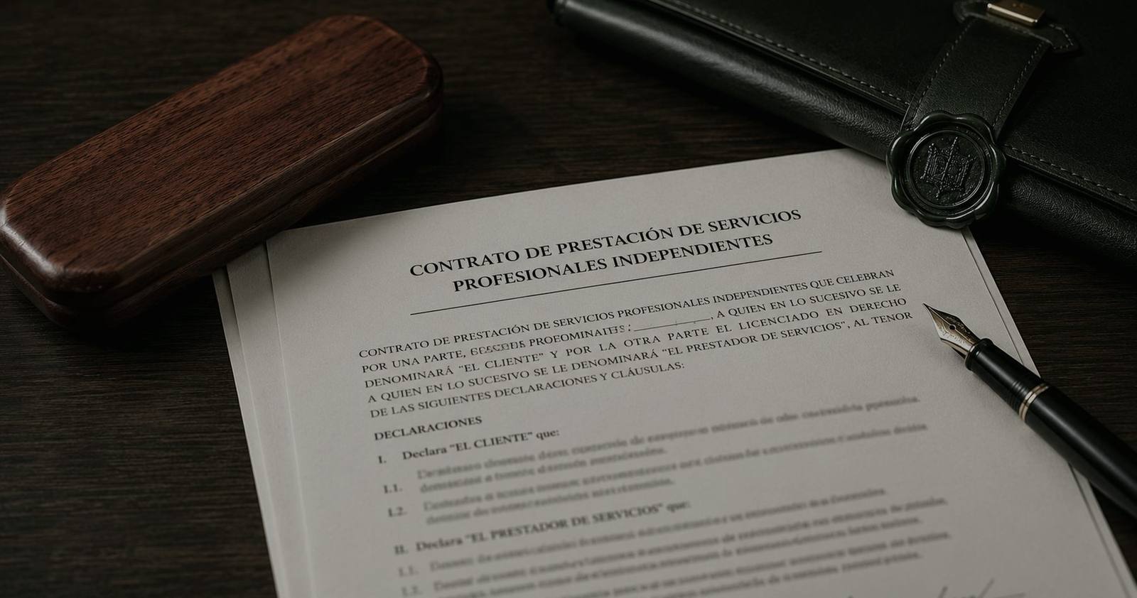 Contrato de prestación de servicios con pluma y sello — contratos en Mérida